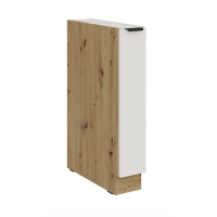 Szafka kuchenna 15 cm z wusywanym koszem AURO 15 D CARGO BB WH/AR antyfinger